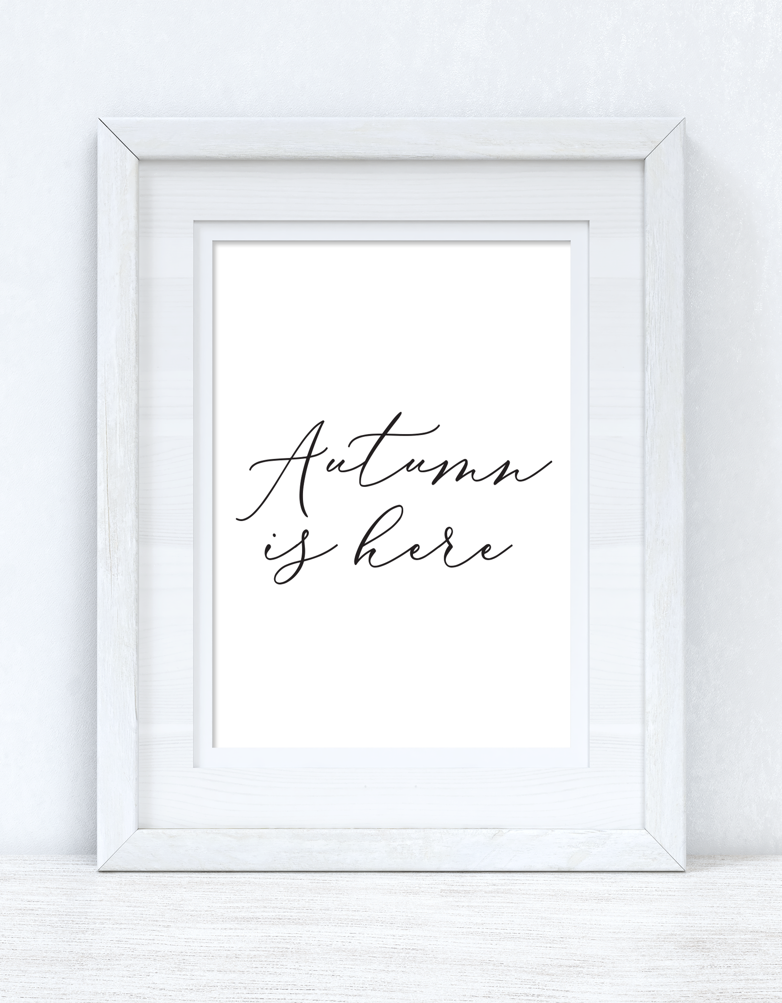 Autumn Is Here Calligraphy Autumn 2021 Seasonal Wall Home Decor Print by WinsterCreations™ Official Store