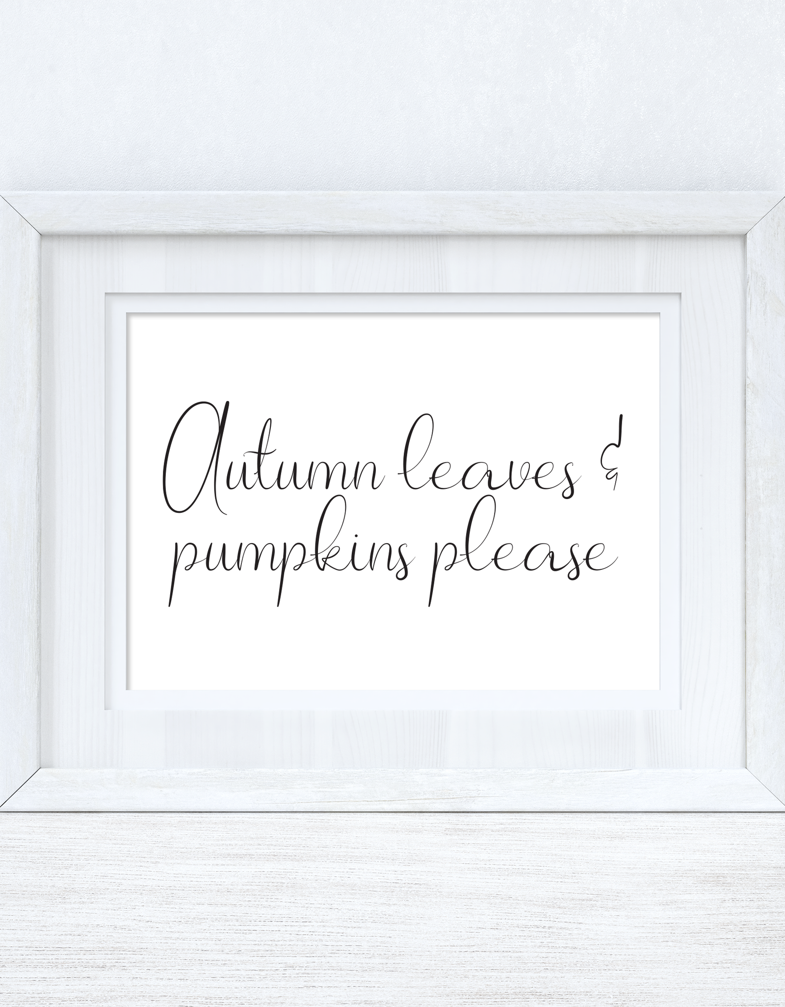 Autumn Leaves And Pumpkins Please 2 Autumn Seasonal Wall Home Decor Print by WinsterCreations™ Official Store