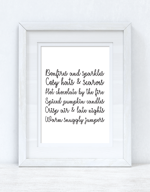 Load image into Gallery viewer, Autumn List Autumn Seasonal Wall Home Decor Print by WinsterCreations™ Official Store
