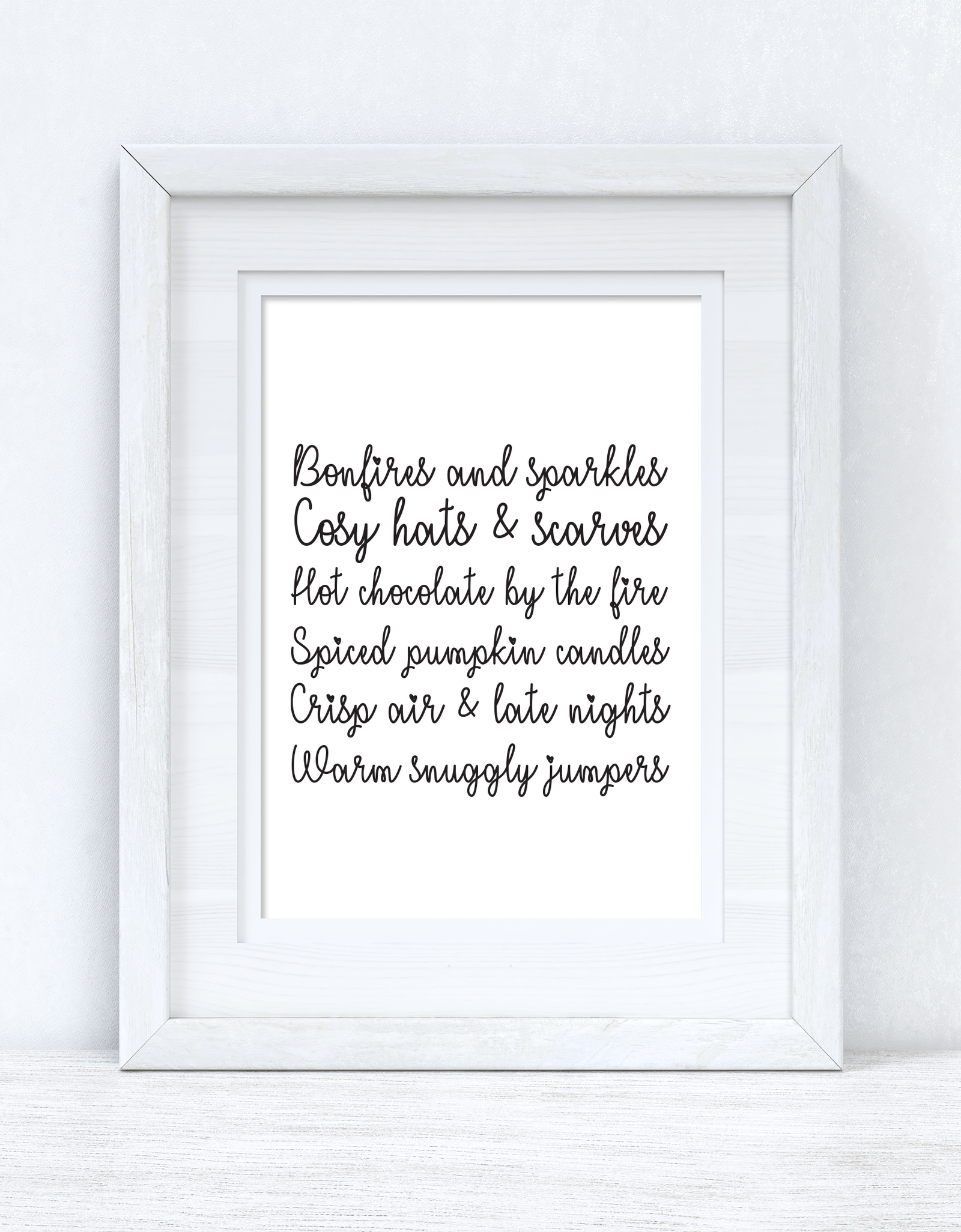 Autumn List Autumn Seasonal Wall Home Decor Print by WinsterCreations™ Official Store