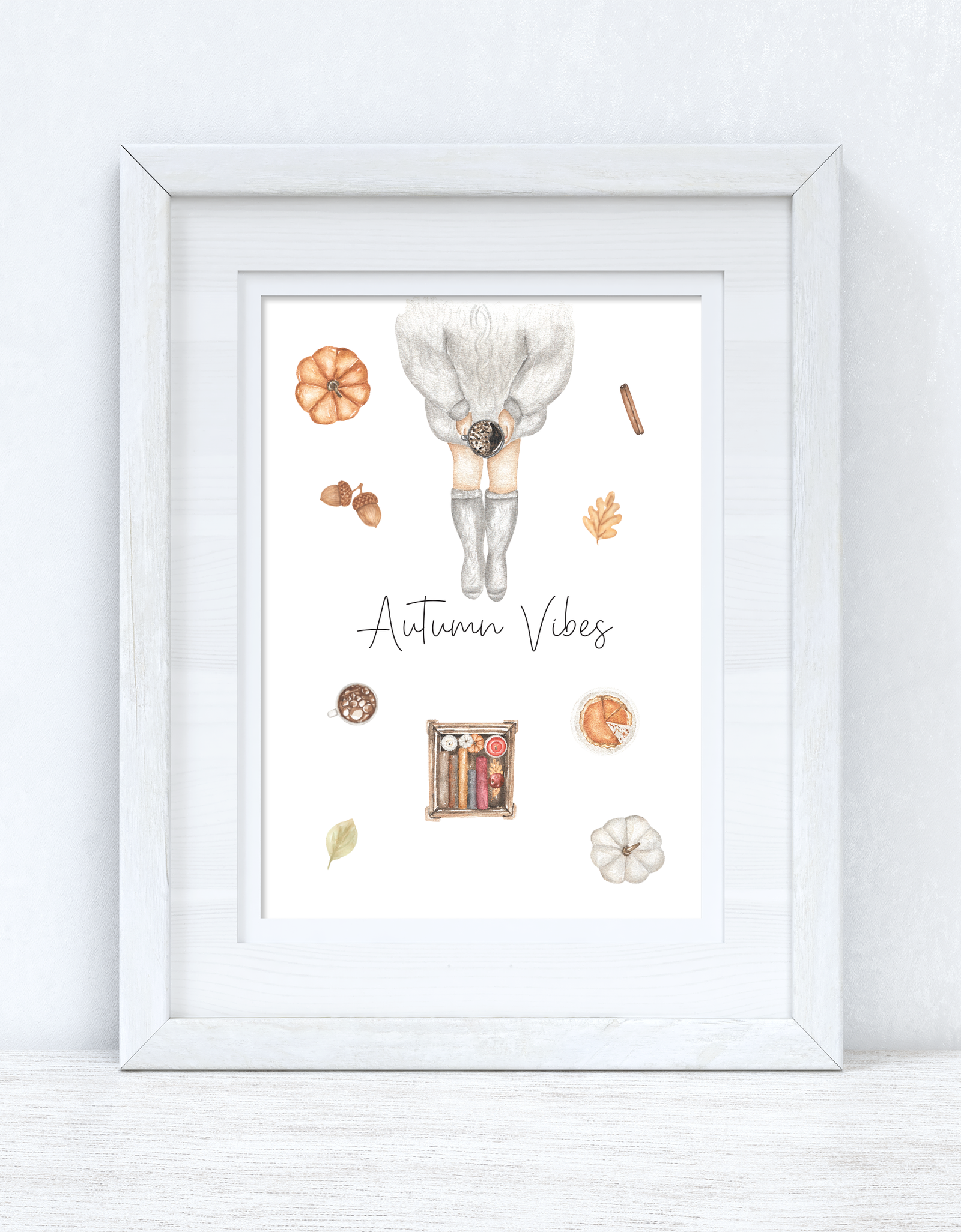 Autumn Vibes Autumn Seasonal Wall Home Decor Print by WinsterCreations™ Official Store