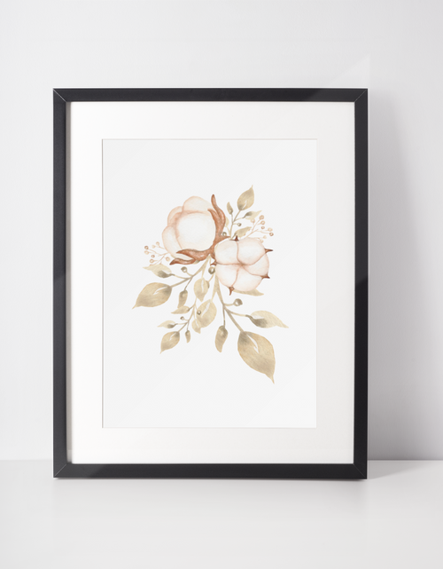 Load image into Gallery viewer, Autumn Cotton Bouquet 2022 Autumn Seasonal Wall Home Decor Print by WinsterCreations™ Official Store
