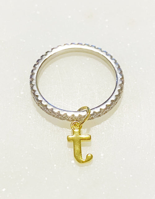 Load image into Gallery viewer, Dangle Initial Ring by Ellisonyoung.com

