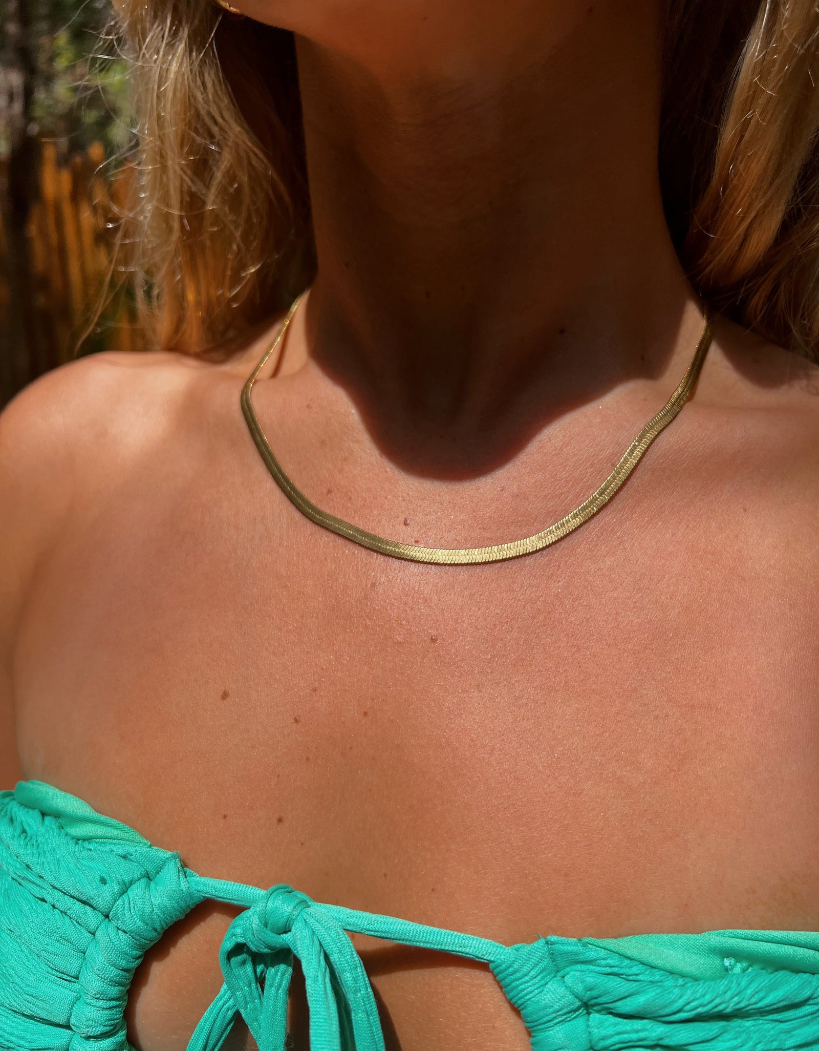 Thick Herringbone Chain by Toasted Jewelry