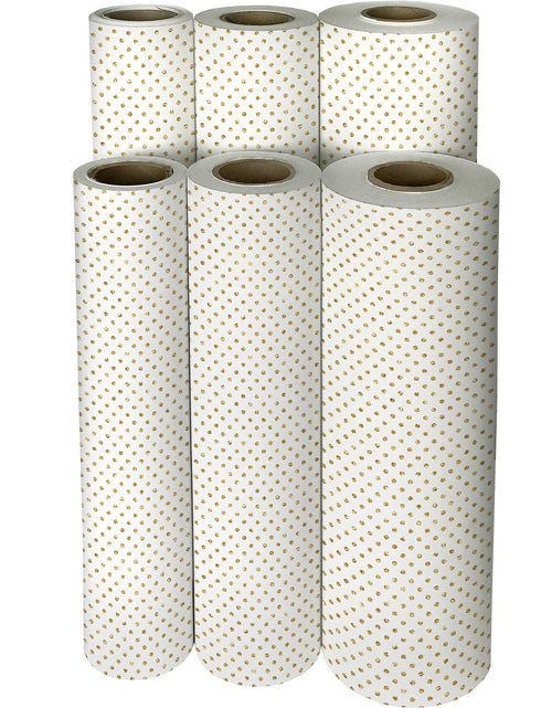 Load image into Gallery viewer, Holographic Gold Dots Gift Wrap by Present Paper
