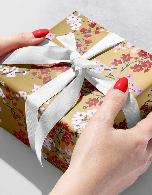 Load image into Gallery viewer, Drifting Blossoms Floral Gift Wrap by Present Paper
