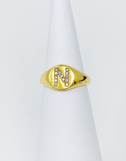 Load image into Gallery viewer, Shine Me Initial Ring by Ellisonyoung.com
