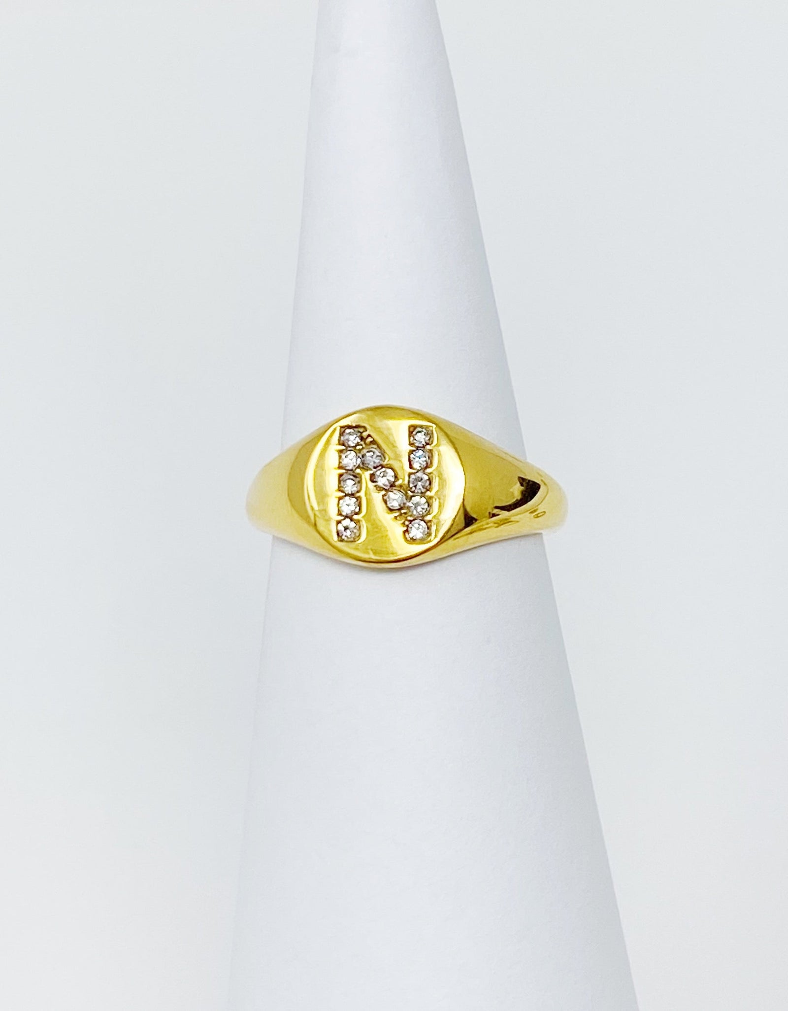 Shine Me Initial Ring by Ellisonyoung.com