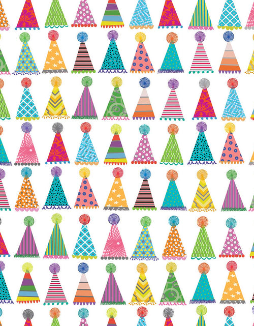 Load image into Gallery viewer, Party Hats Birthday Gift Wrap by Present Paper
