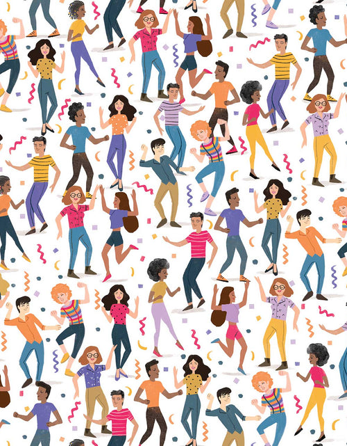 Load image into Gallery viewer, Dance Party Gift Wrap by Present Paper
