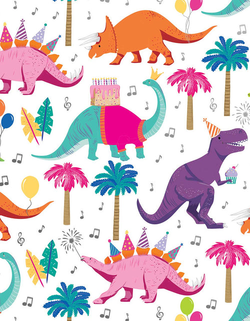 Load image into Gallery viewer, Dinosaur Party Birthday Gift Wrap by Present Paper
