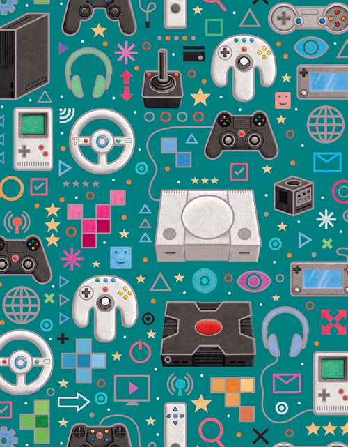 Load image into Gallery viewer, Gamer's World Gift Wrap by Present Paper
