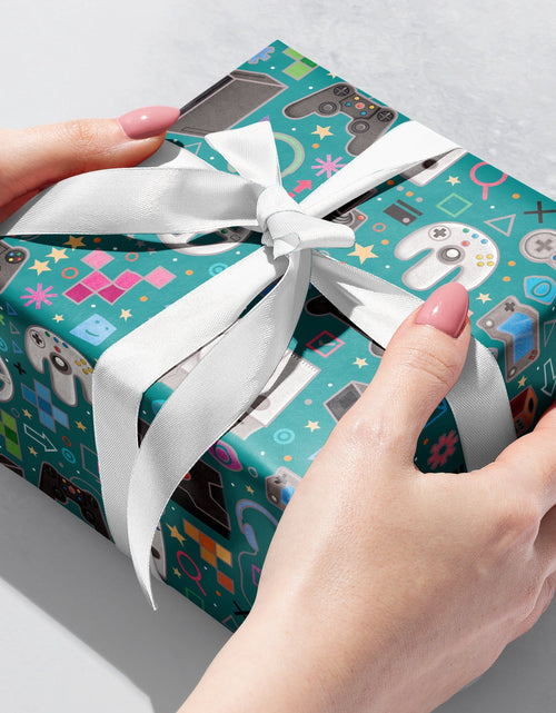 Load image into Gallery viewer, Gamer's World Gift Wrap by Present Paper
