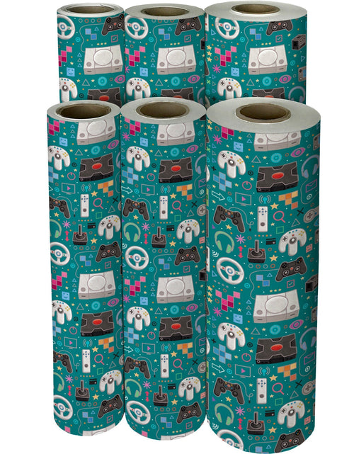 Load image into Gallery viewer, Gamer's World Gift Wrap by Present Paper
