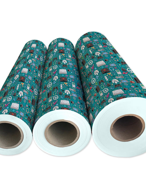 Load image into Gallery viewer, Gamer's World Gift Wrap by Present Paper
