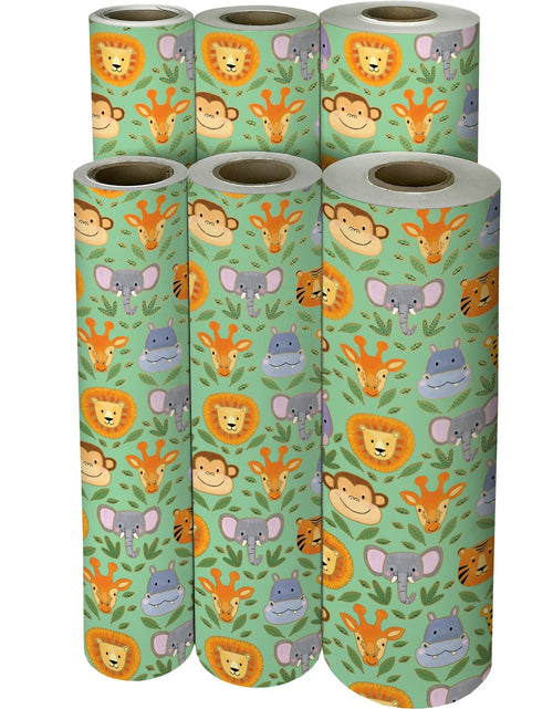 Load image into Gallery viewer, Jungle Animals Baby Gift Wrap by Present Paper
