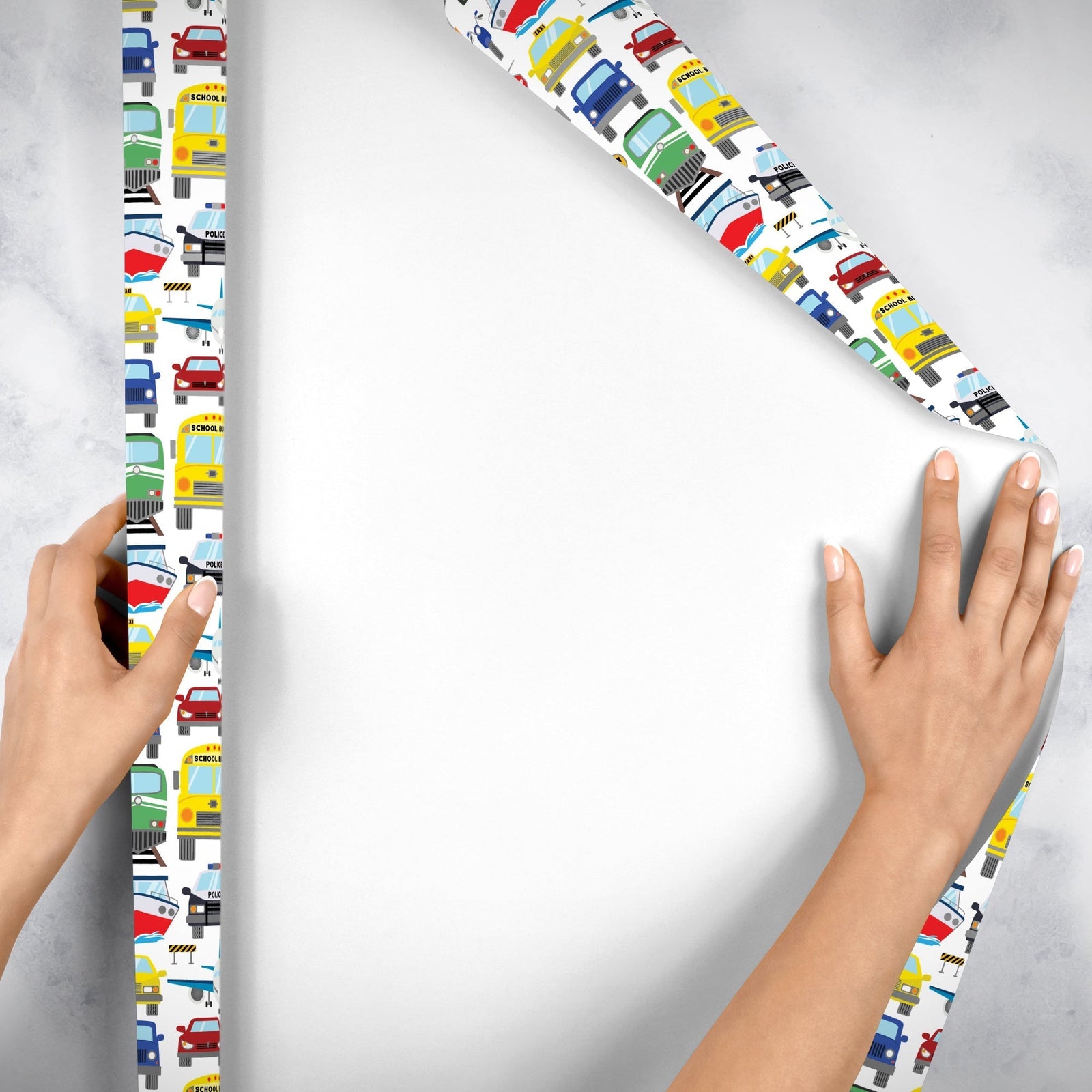 Traffic Jam Kid's Gift Wrap by Present Paper
