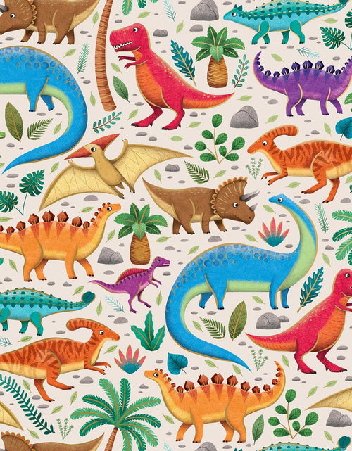 Load image into Gallery viewer, Dinosaurs Kid's Gift Wrap by Present Paper
