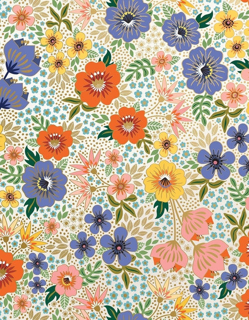 Load image into Gallery viewer, Golden Floral Gift Wrap by Present Paper
