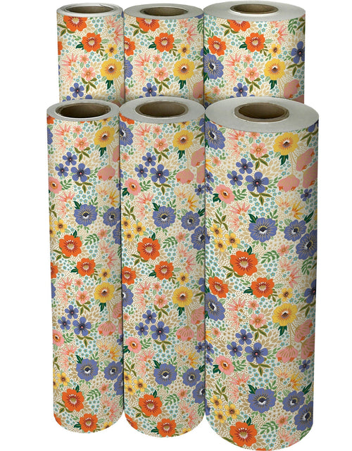 Load image into Gallery viewer, Golden Floral Gift Wrap by Present Paper
