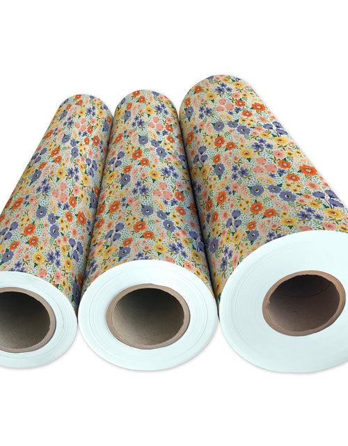 Load image into Gallery viewer, Golden Floral Gift Wrap by Present Paper
