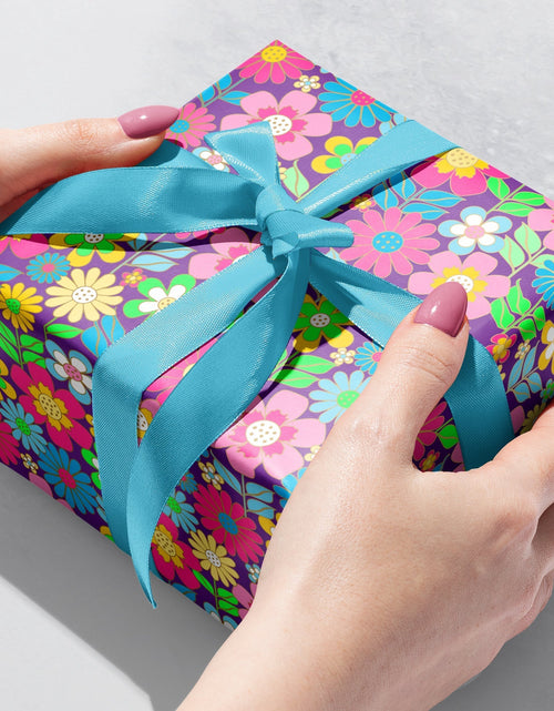 Load image into Gallery viewer, Dazzling Daisies Floral Gift Wrap by Present Paper
