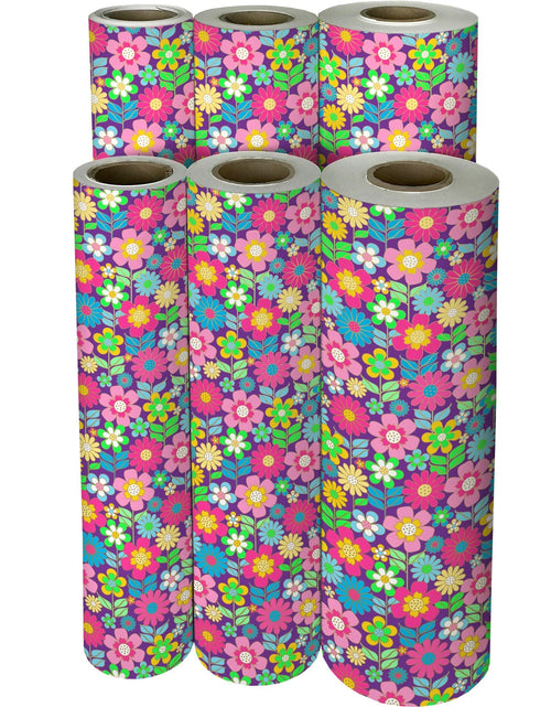 Load image into Gallery viewer, Dazzling Daisies Floral Gift Wrap by Present Paper
