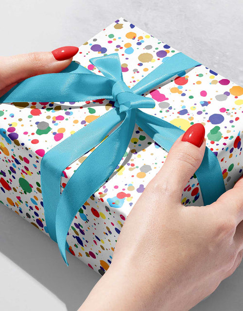 Load image into Gallery viewer, Paint Splatter Gift Wrap by Present Paper
