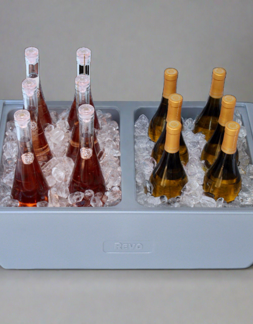 Load image into Gallery viewer, REVO Dubler Cooler | Metallic Gray | Insulated Party Cooler by REVO COOLERS, LLC
