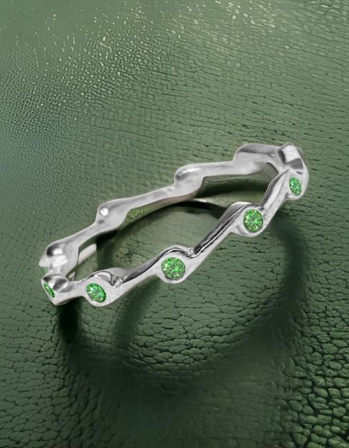 Load image into Gallery viewer, Peridot Birthstone Stacker Ring by The Urban Charm
