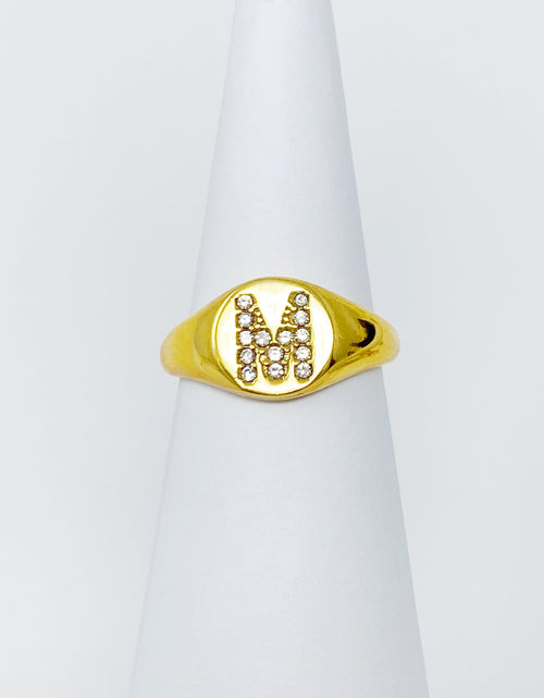 Load image into Gallery viewer, Shine Me Initial Ring by Ellisonyoung.com
