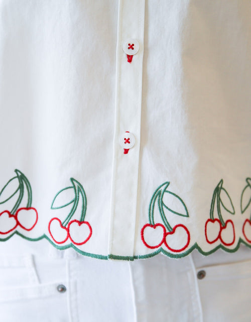 Load image into Gallery viewer, Cherry Cute Button Down
