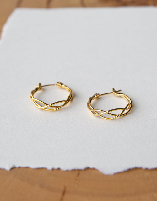 Load image into Gallery viewer, Braided Hoop Earrings
