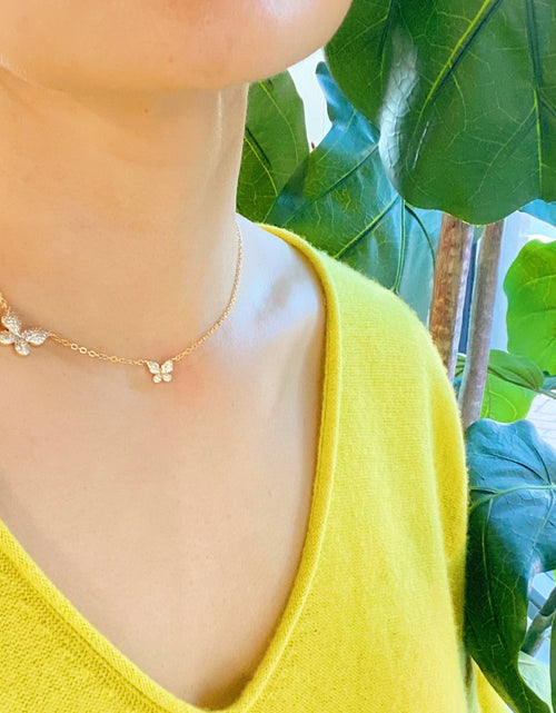 Load image into Gallery viewer, Double Shine Butterfly  Necklace by Ellisonyoung.com
