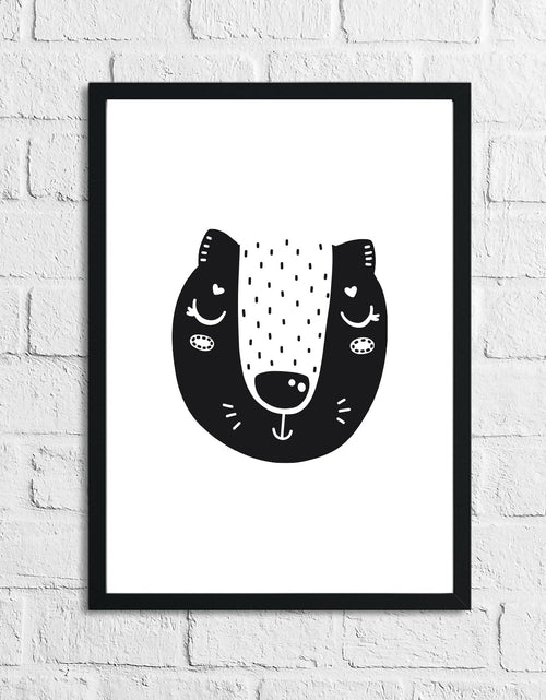 Load image into Gallery viewer, Scandinavian Badger Children's Nursery Room Wall Decor Print by WinsterCreations™ Official Store
