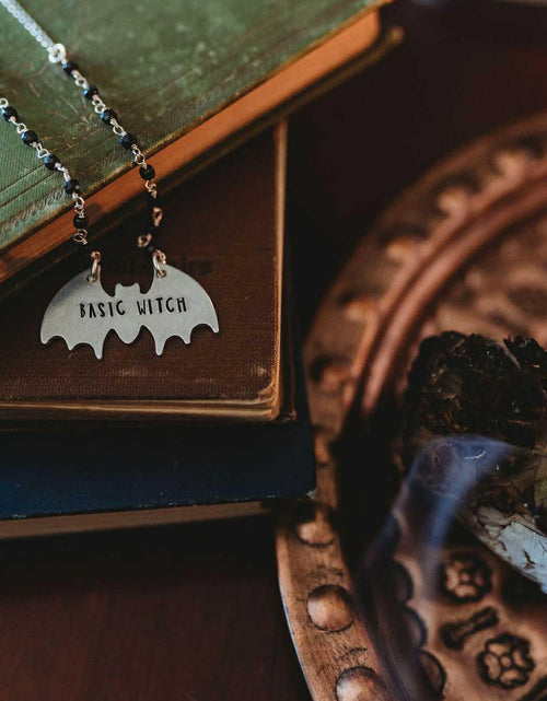 Load image into Gallery viewer, BASIC WITCH Silver Bat Necklace by Salt and Sparkle
