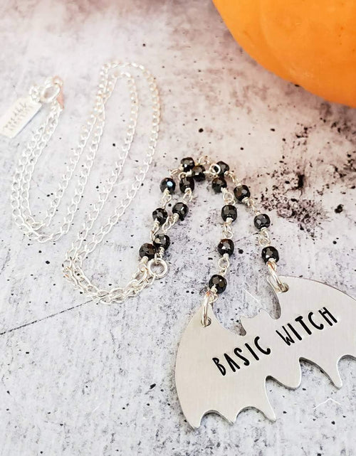 Load image into Gallery viewer, BASIC WITCH Silver Bat Necklace by Salt and Sparkle
