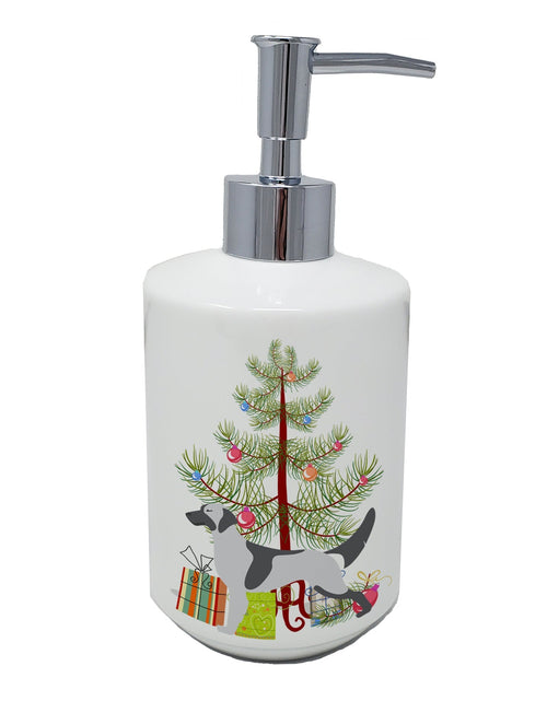 Load image into Gallery viewer, English Setter Merry Christmas Tree Ceramic Soap Dispenser by Caroline's Treasures
