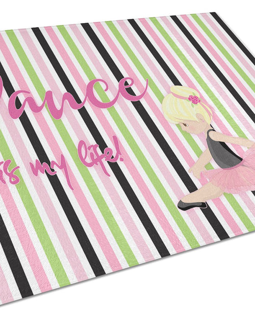 Load image into Gallery viewer, Ballet Dance is my Life Blonde Glass Cutting Board Large BB5395LCB by Caroline's Treasures

