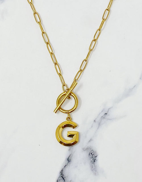 Load image into Gallery viewer, Modern Classic Initial Necklace by Ellisonyoung.com
