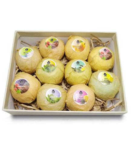 10 Pcs of Handmade, Natural and Organic Bath Bombs by Pursonic