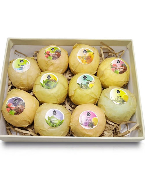 Load image into Gallery viewer, 10 Pcs of Handmade, Natural and Organic Bath Bombs by Pursonic
