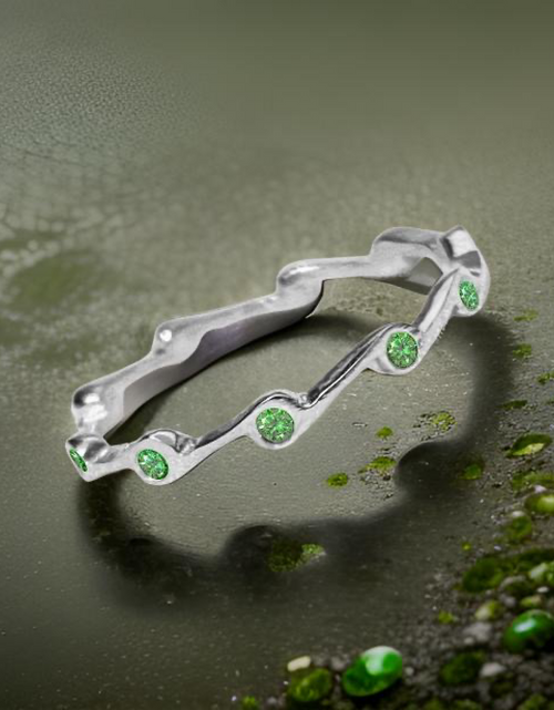 Load image into Gallery viewer, Peridot Birthstone Stacker Ring by The Urban Charm
