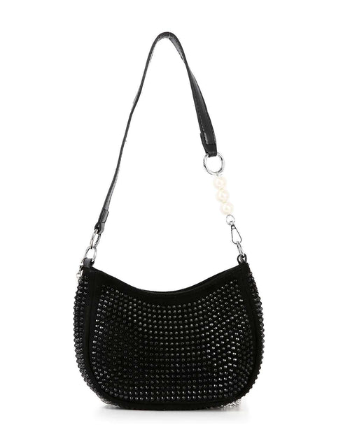 Load image into Gallery viewer, Rhinestone Accented Petite Shoulder Bag by Handbag Factory

