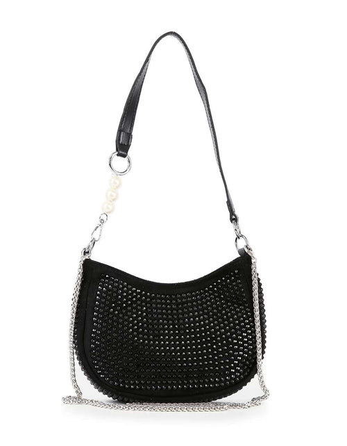 Load image into Gallery viewer, Rhinestone Accented Petite Shoulder Bag by Handbag Factory
