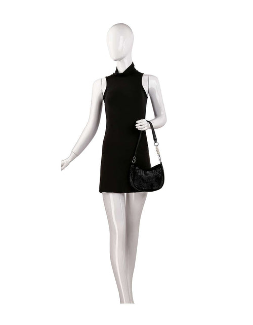 Load image into Gallery viewer, Rhinestone Accented Petite Shoulder Bag by Handbag Factory
