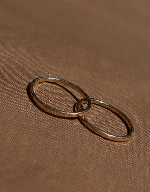 Load image into Gallery viewer, 14k Yellow Gold Hammered Rings by Toasted Jewelry
