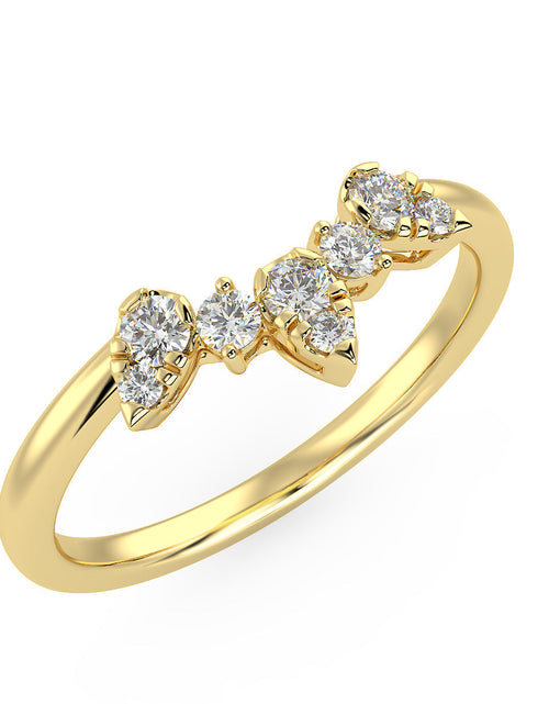 Load image into Gallery viewer, Supernova Band in Yellow Gold (0.15 Ct. Tw.) by Brilliant Carbon
