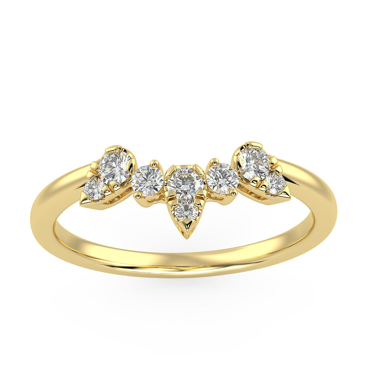 Supernova Band in Yellow Gold (0.15 Ct. Tw.) by Brilliant Carbon