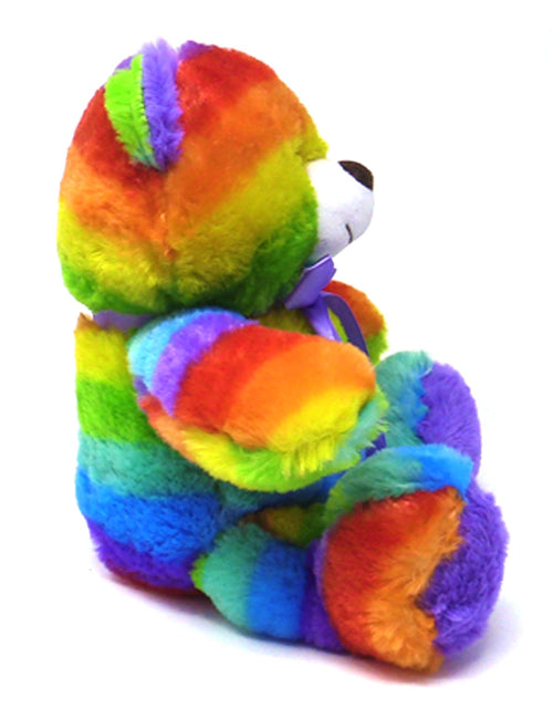 Load image into Gallery viewer, Rainbow Teddy Bear Plush Stuffed Animal Cuddly Soft 12 inch by The Noodley
